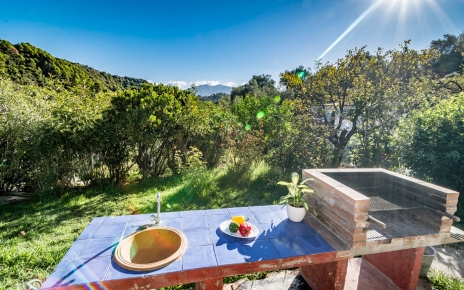 Cooking on the barbecue with beautiful views